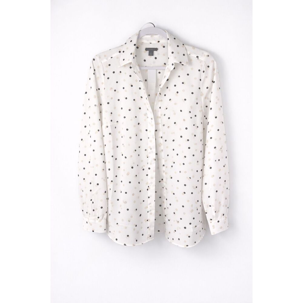 Ann Taylor button-down shirt with a multicolored polka dot pattern Women size Sm